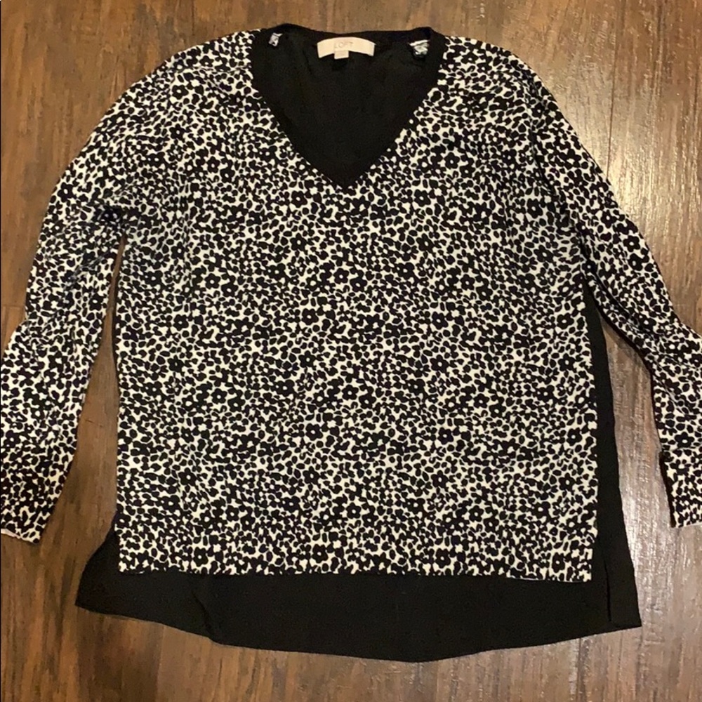 Loft mixed media sweater